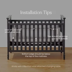 Breathable Mesh Crib Liner for Full Sized Solid End Crib