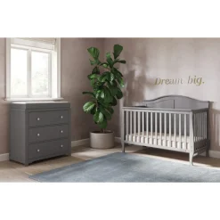 Camden 4-in-1 Convertible Crib, Cool Grey
