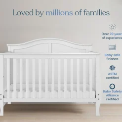 Camden 4-in-1 Convertible Crib, Matte White