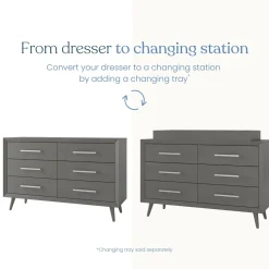 Cranbrook Double Dresser, Lunar Gray