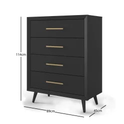 Cranbrook 4-Drawer Chest Ebony