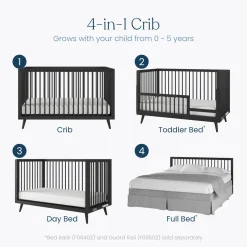Cranbrook 4-in-1 Convertible Crib, Ebony