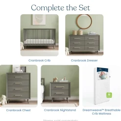 Cranbrook 4-in-1 Convertible Crib, Lunar Gray