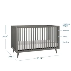 Cranbrook 4-in-1 Convertible Crib, Lunar Gray