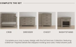 Denman 4 Drawer Chest, Crescent Gray