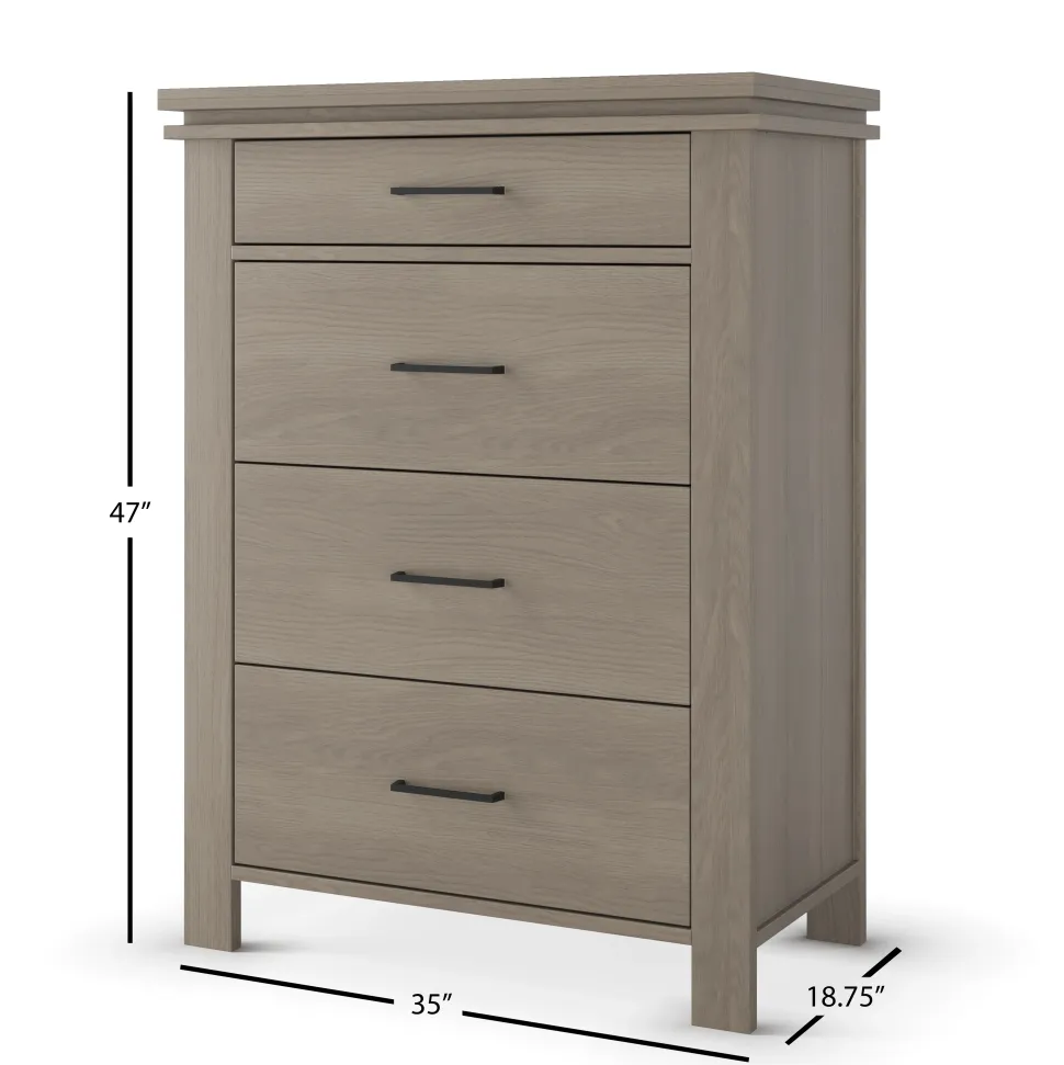 Denman 4 Drawer Chest, Crescent Gray