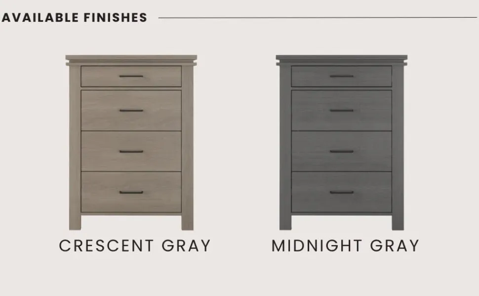 Denman 4 Drawer Chest, Crescent Gray