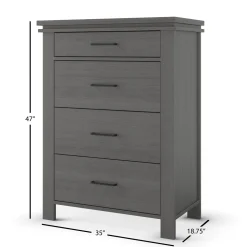 Denman 4 Drawer Chest, Midnight Gray