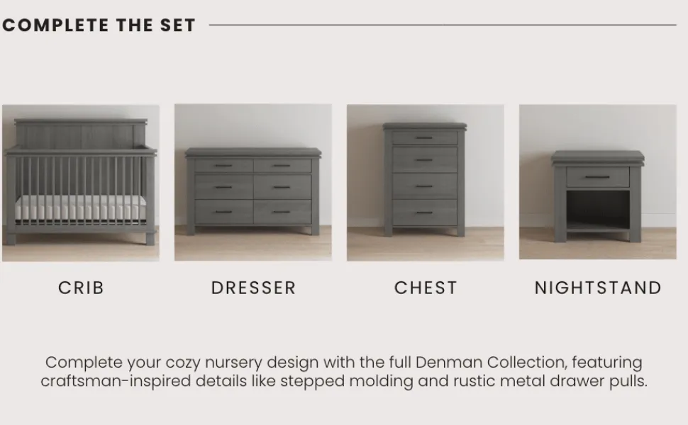 Denman 4 Drawer Chest, Midnight Gray