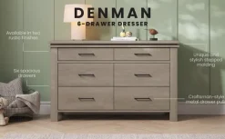 Denman Double Dresser, Crescent Gray