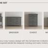 Denman Double Dresser, Midnight Gray
