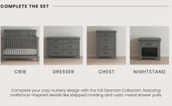 Denman Double Dresser, Midnight Gray