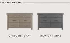 Denman Double Dresser, Midnight Gray