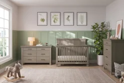 Denman 4-in-1 Convertible Crib, Crescent Gray
