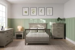 Denman 4-in-1 Convertible Crib, Crescent Gray
