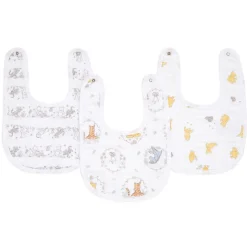 Disney™ essentials cotton muslin snap bibs 3 pack