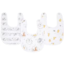 Disney™ essentials cotton muslin snap bibs 3 pack