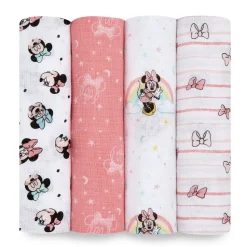 Disney™ essentials cotton muslin swaddle blanket 4 pack