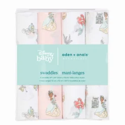 Disney™ essentials cotton muslin swaddle blanket 4 pack