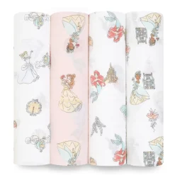 Disney™ essentials cotton muslin swaddle blanket 4 pack
