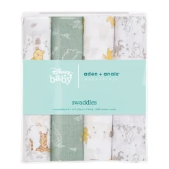 Disney™ Winnie the Pooh essentials cotton muslin swaddle blanket 4 pack