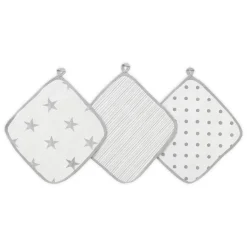 essential cotton muslin washcloths 3 pack