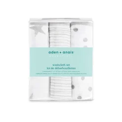essential cotton muslin washcloths 3 pack