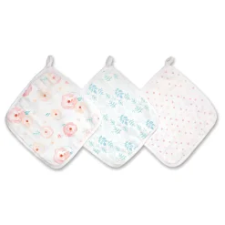 essential cotton muslin washcloths 3 pack