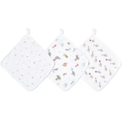 essential cotton muslin washcloths 3 pack