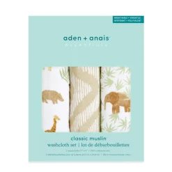 essential cotton muslin washcloths 3 pack