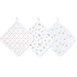 essential cotton muslin washcloths 3 pack