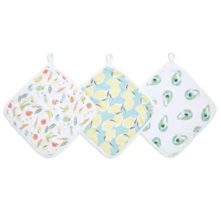 essential cotton muslin washcloths 3 pack