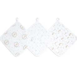 essential cotton muslin washcloths 3 pack