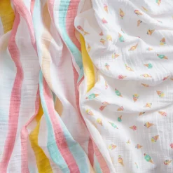 essentials cotton muslin swaddle blanket 2 pack