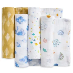 essentials cotton muslin swaddle blanket 4 pack