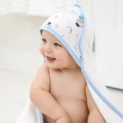 essentials cotton muslin hooded towels 2 pack