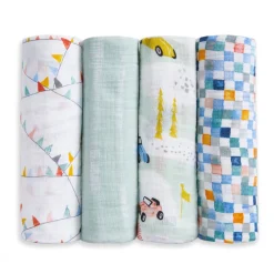 essentials cotton muslin swaddle blanket 4 pack