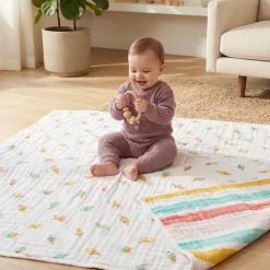 essentials cotton muslin dream blanket