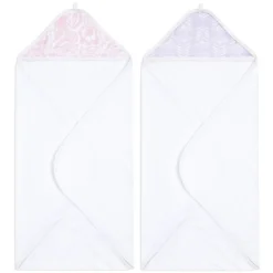 essentials cotton muslin hooded towels 2 pack