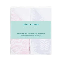 essentials cotton muslin hooded towels 2 pack