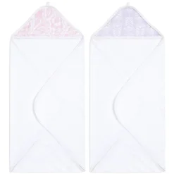 essentials cotton muslin hooded towels 2 pack