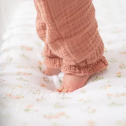 essentials cotton muslin crib sheet