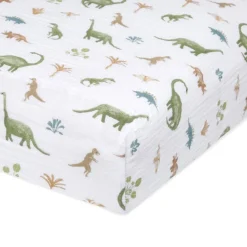 essentials cotton muslin crib sheet