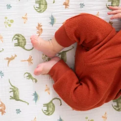 essentials cotton muslin crib sheet