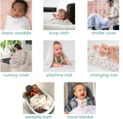 essentials cotton muslin swaddle blanket 4 pack