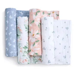 essentials cotton muslin swaddle blanket 4 pack