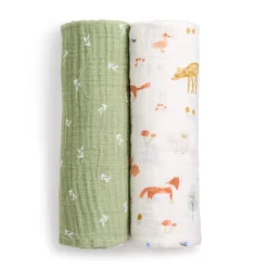 essentials cotton muslin swaddle blanket 2 pack