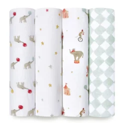 essentials cotton muslin swaddle blanket 4 pack