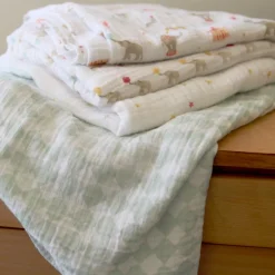 essentials cotton muslin swaddle blanket 4 pack