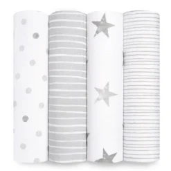 essentials cotton muslin swaddle blanket 4 pack